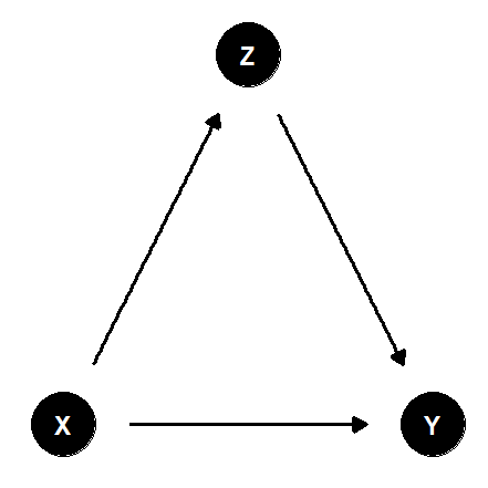 薬の効果を表す因果ダイアグラム