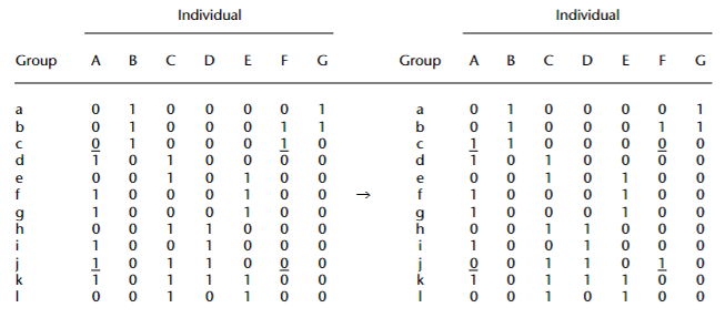 Pre-network permutationのプロセス。Whitehead et al. (1999)から引用。